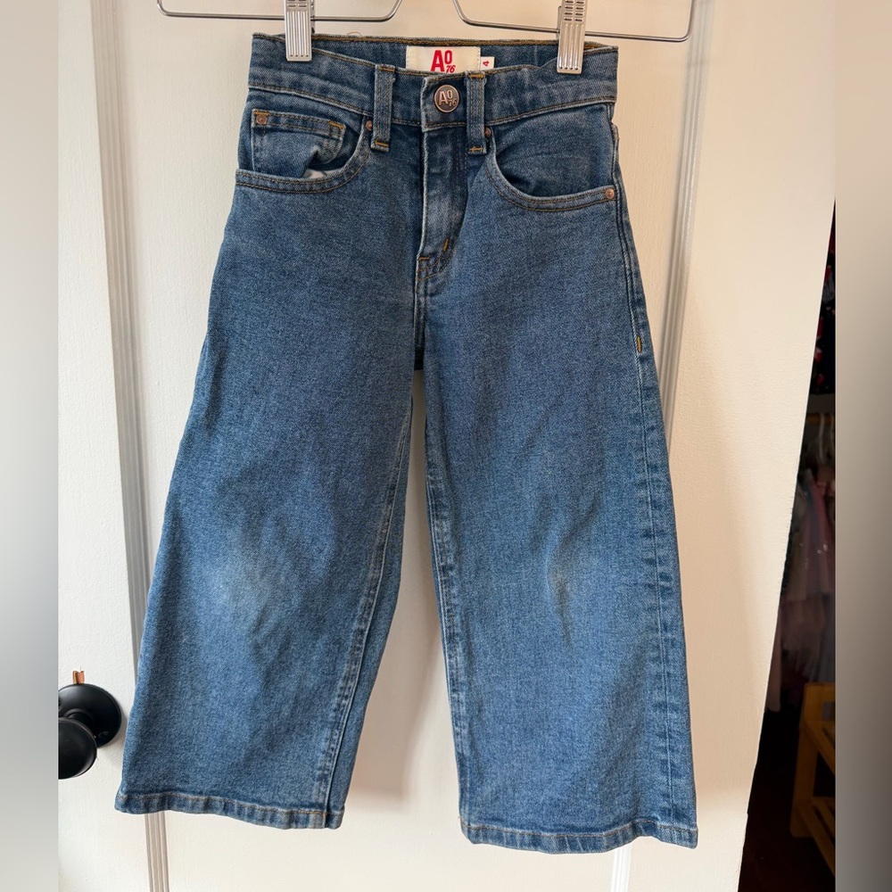 AG Blue Denim Wide Leg Jeans size 4